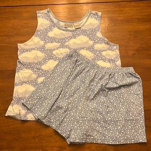 Basic Editions pajama set tank top and shorts. Women’s L. Gently used.